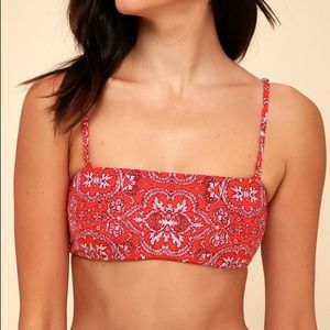 Frankie’s Red Paisley Bikini Top/Bottom